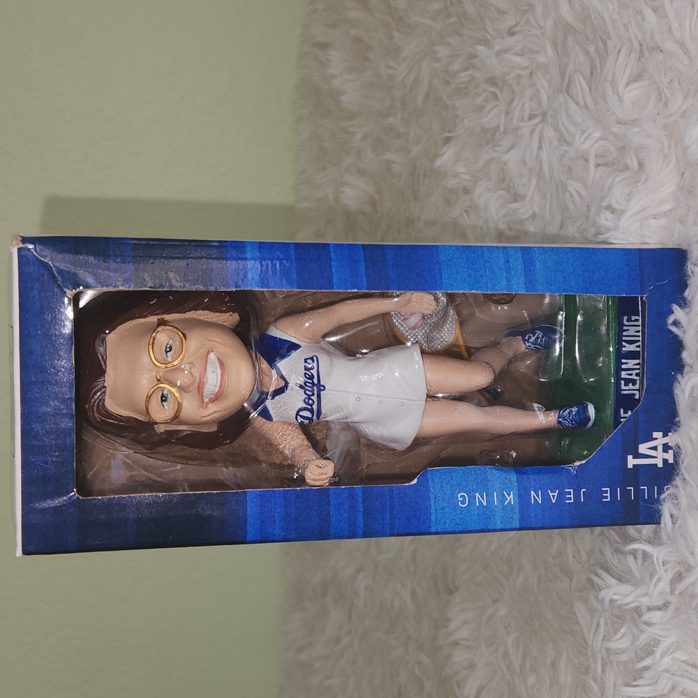 Dodgers BILLIE JEAN KING bobblehead new in the box.